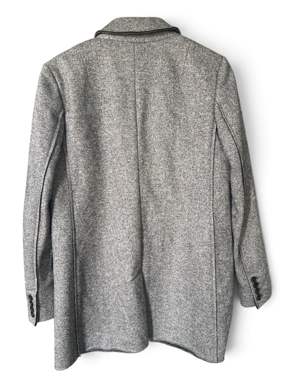 Banana Republic Women's Gray Wool Blend Blazer Coat Boyfriend Blazer Size 6 - Picture 3 of 7